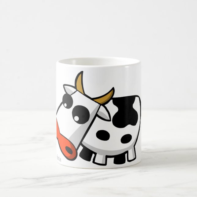 Taza De Café MOO la vaca blanco y negro (Centro)