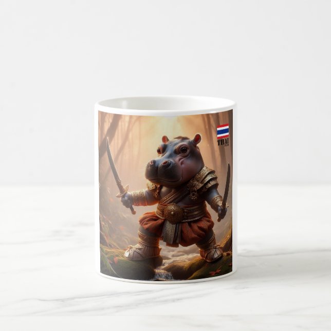 Taza De Café moodeng - Guerrero Pygmy Hippopotamus (Centro)