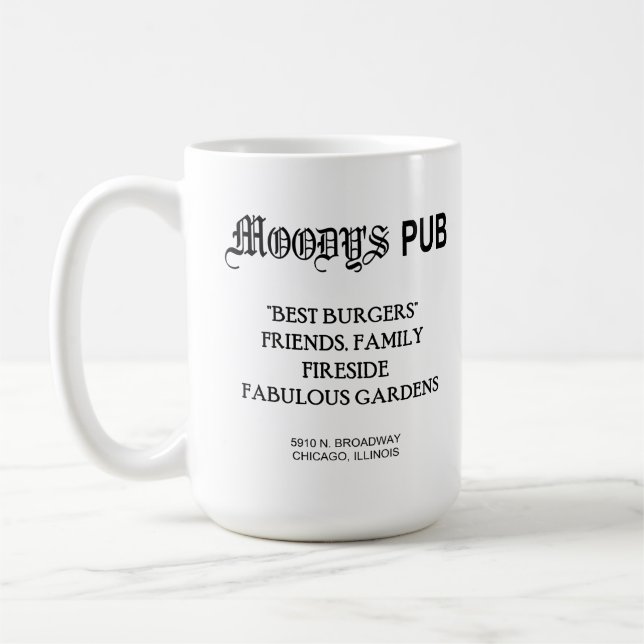 TAZA DE CAFÉ MOODY'S PUB, CHICAGO, IL (Izquierda)