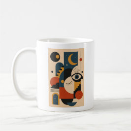 Taza De Café Moon and Eye – Geometric Art Mug