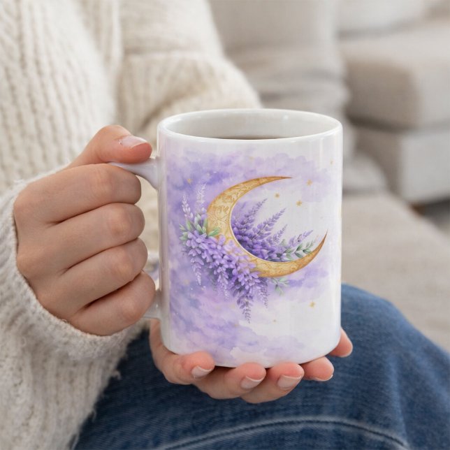 Taza De Café Moon & Lavender Mother's Day Mug Gift for Mom (Subido por el creador)