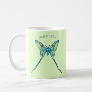 Taza De Café Moon Moth Magic - Butterfly Lover Art