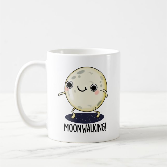 Taza De Café Moon Walking Funny Dance Pun (Izquierda)