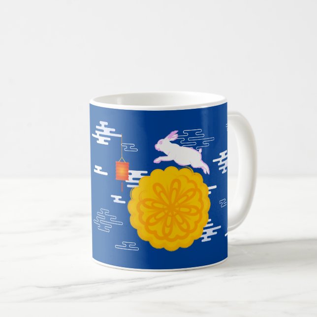 Taza De Café Moonakes Jumping Moon Rabbit, Festival de Mediados (Anverso derecho)