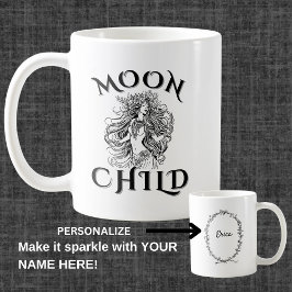 Taza De Café MoonChild Floral Divina Feminina