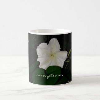 Taza De Café Moonflower Noche-Floreciente sedoso