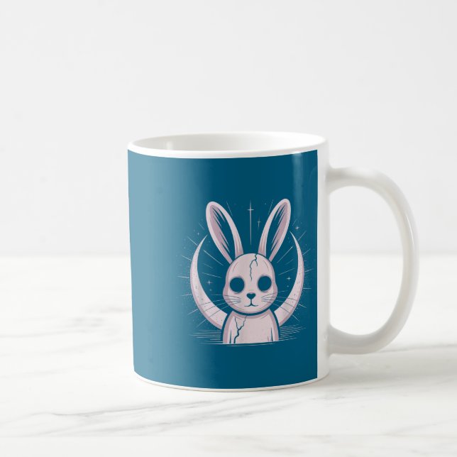 Taza De Café Moonlight Bunny Nge Alt Rabbit Horror Witch Moon C (Derecha)