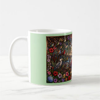 Taza De Café Moonlit Birds Garden Art Coffee Mug, 11 oz