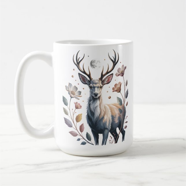 Taza De Café Moonlit Deer Glow (Izquierda)