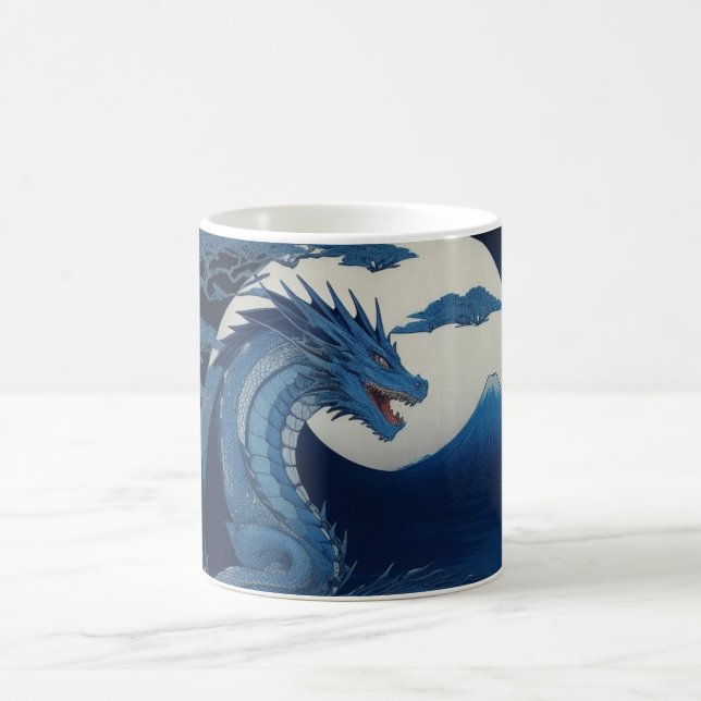 Taza De Café Moonlit Dragon of Fuji Mug (Centro)