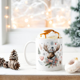 Taza De Café Moose acuático de los vibradores de invierno -