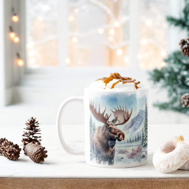 Taza De Café Moose acuático de los vibradores de invierno - (Subido por el creador)