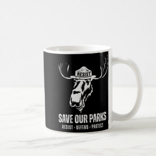 Taza De Café Moose Bear Salva Nuestro Parque Campamento Femenin