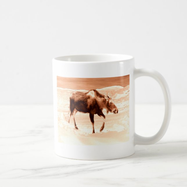 Taza De Café Moose de chocolate de leche (Derecha)