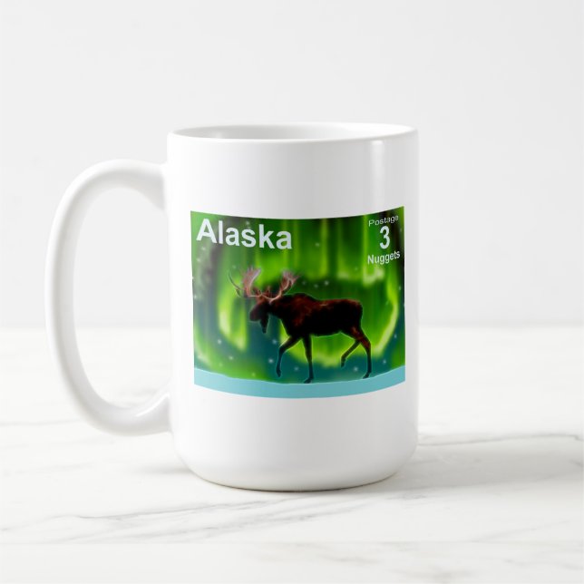 Taza De Café Moose de las luces del norte (Izquierda)