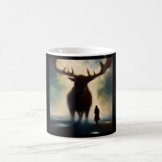 Taza De Café Moose de los animales espirituales 2 (Centro)