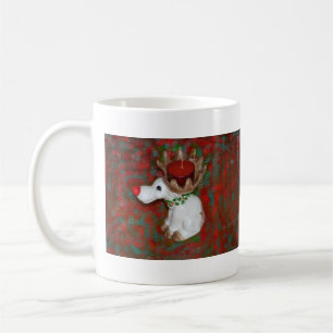 Taza De Café Moose de reno de nariz roja para navidades