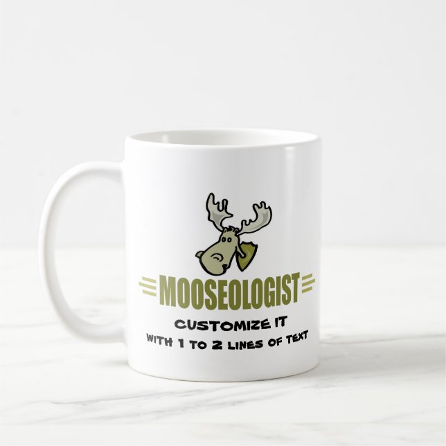 Taza De Café Moose gracioso (Izquierda)