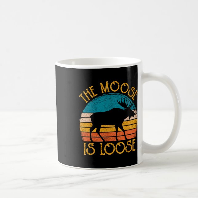 Taza De Café Moose gracioso es ropa animal suelta (Derecha)