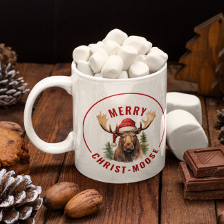 Taza De Café Moose, Navidades divertidos y divertidos de Feliz 