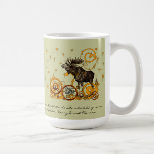 Taza De Café Moose Stein-Walden, Henry David Thoreau Cita