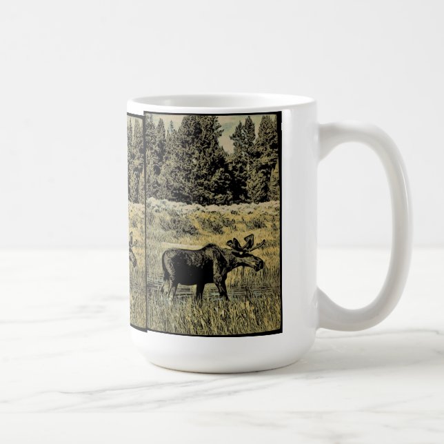 Taza De Café Moose Vintage (Derecha)