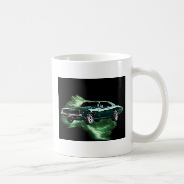 Taza De Café Mopar: 'Cargador de 68 Dodge con el relámpago (Derecha)