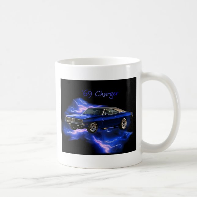 Taza De Café Mopar:  'Cargador de 69 Dodge (Derecha)