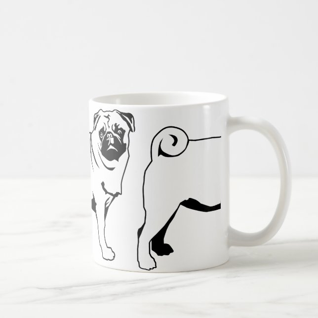Taza De Café Mops Pug (Derecha)
