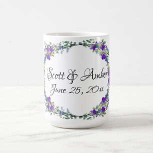 Taza De Café Morada acuática violeta Lavanda Eucalyptus