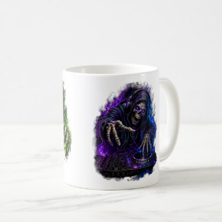 Taza de café morada espeluznante del Segador de Ha