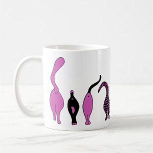 Taza De Café Morado de gatos