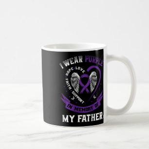 Taza De Café Morado En Memoria Del Padre Padre Cáncer Pancreáti
