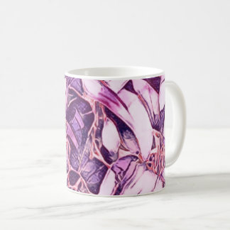 Taza De Café Morado Floral