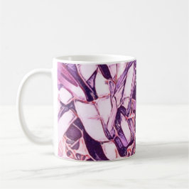 Taza De Café Morado Floral