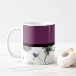 Taza De Café Morado Floral