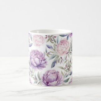 Taza De Café Morado Peonies Regency Core Estética