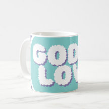 Morado y azul "Dios es amor" Cita cristiana