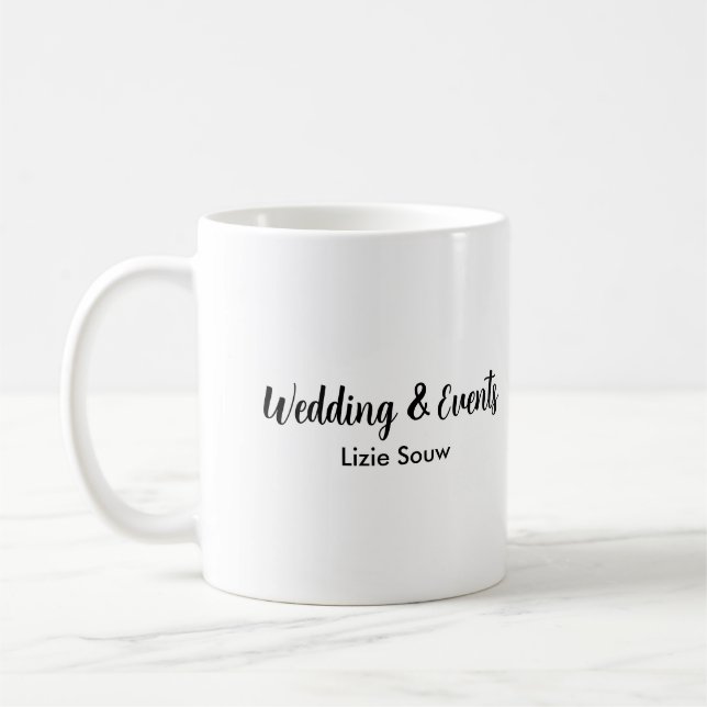 Taza De Café morado y blanco boda (Izquierda)