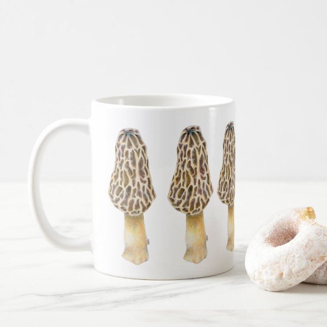 Taza De Café Morel Mushroom Mug (Con donut)
