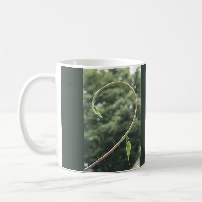 Taza De Café Morning Glory Tendril and Leaf  (Izquierda)