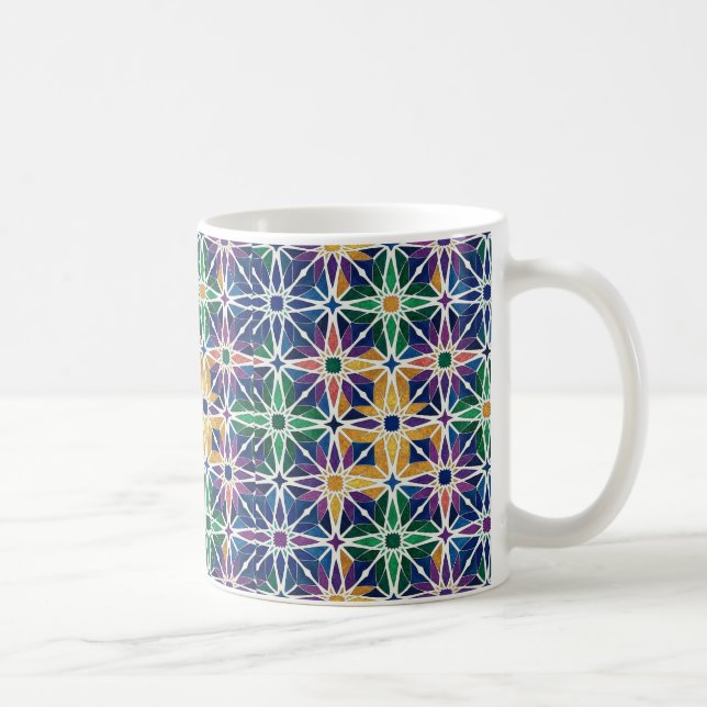 Taza De Café Moroccan Zellige Geometric Tile Pattern  (Derecha)