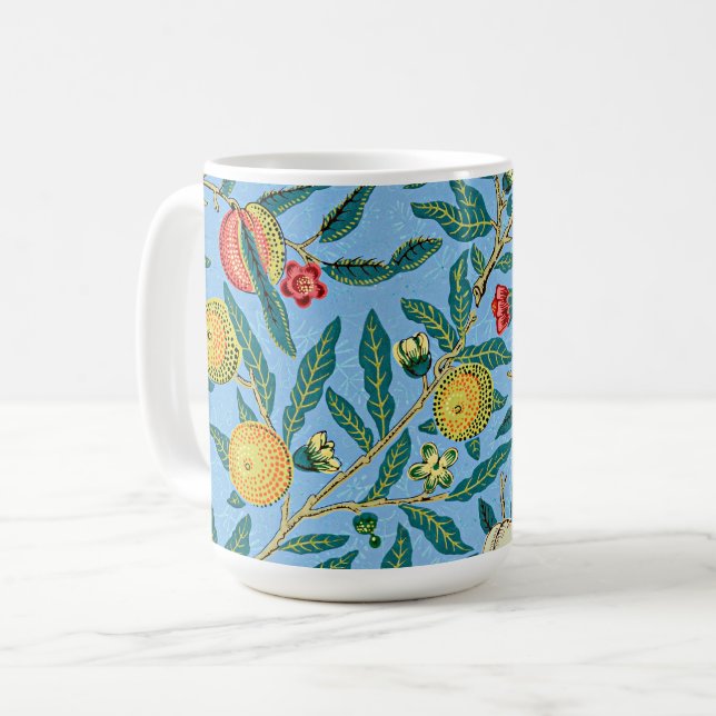 Taza De Café Morris - Cuatro frutas, patrón popular, (Anverso izquierdo)