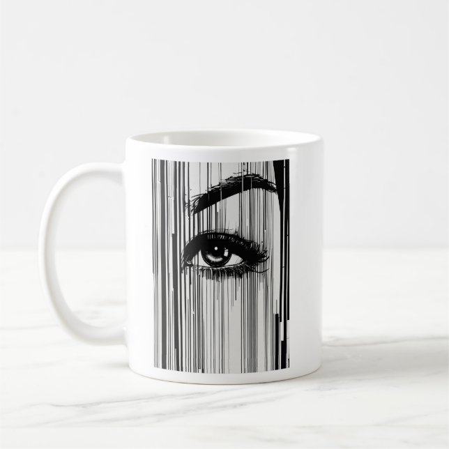 Taza De Café : "Morse Code Visage Tee" (Izquierda)