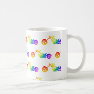 Taza De Café Mortocicleta arco iris