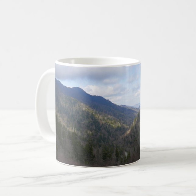 Taza De Café Morton con vistas a las montañas de los Grandes Ah (Anverso izquierdo)