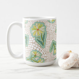 Taza De Café Mosaic Daisies White 11 oz Classic Mug