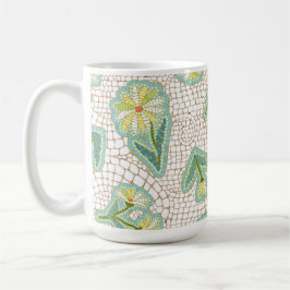 Taza De Café Mosaic Daisies White 11 oz Classic Mug