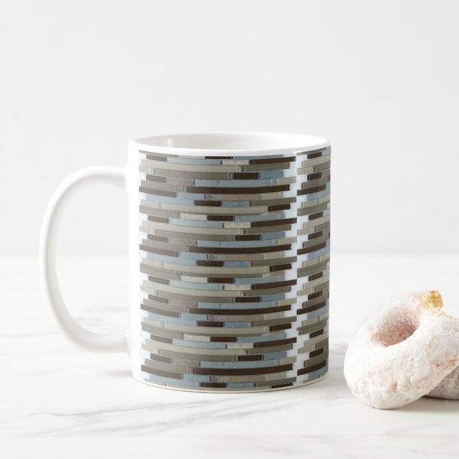 Taza De Café Mosaic Stripe Mug (Con donut)