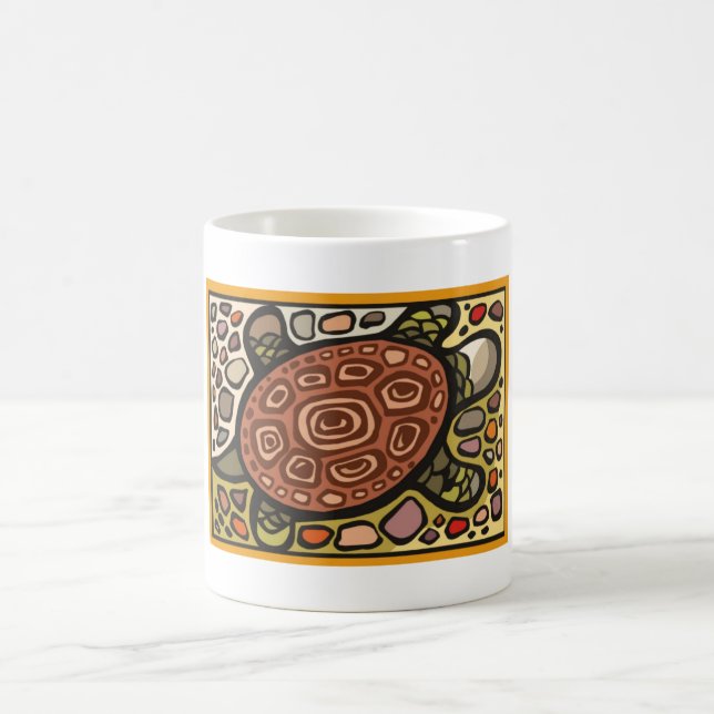 Taza De Café Mosaic Turtle Mugs (Centro)